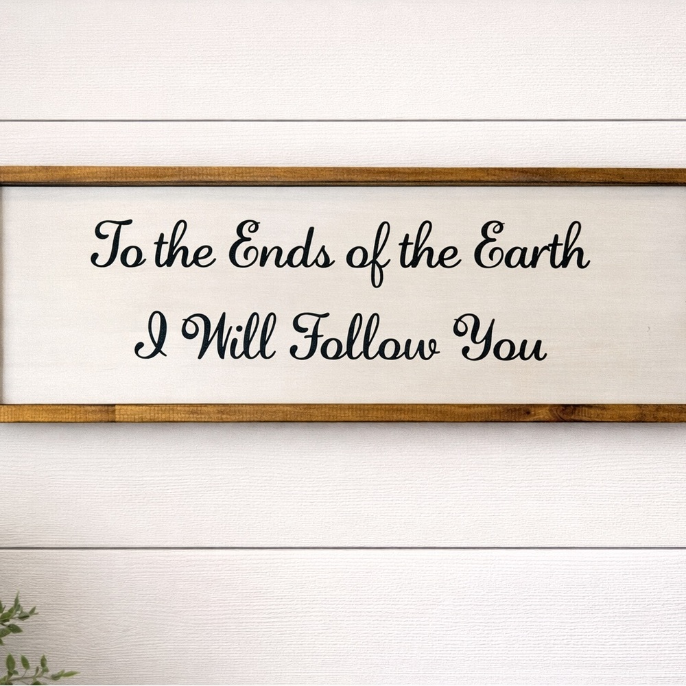 Rustic White and Brown Wall Sign